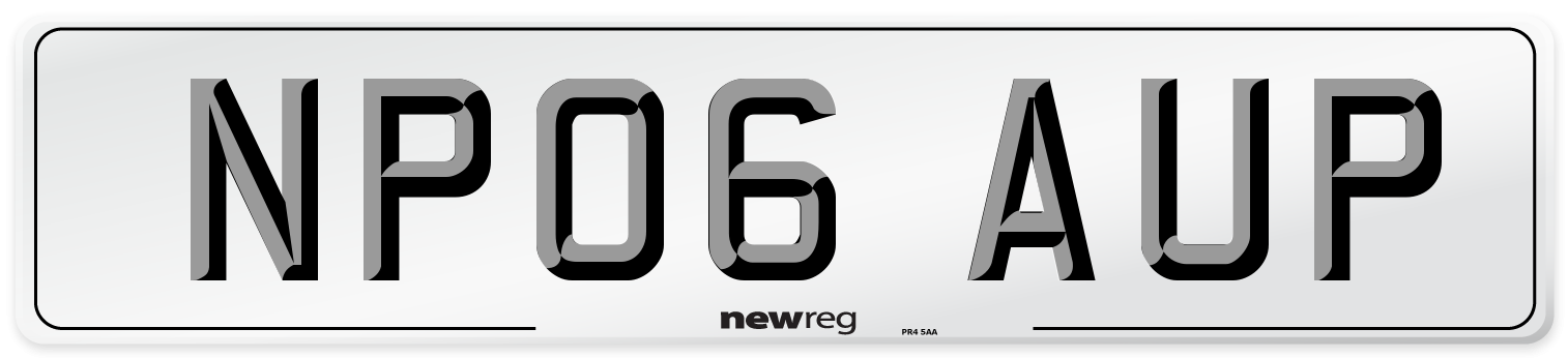 NP06 AUP Number Plate from New Reg